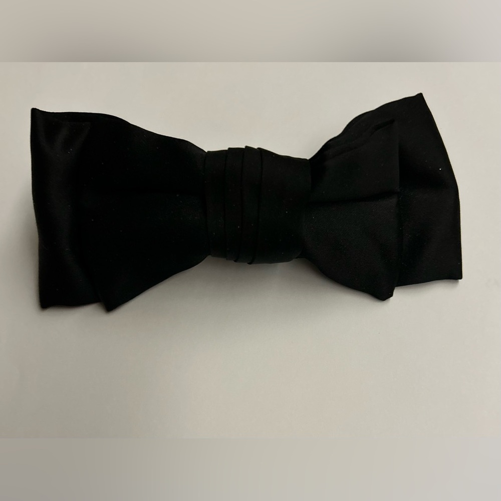 New French Clip Talbots Barrette Black Bow made in France